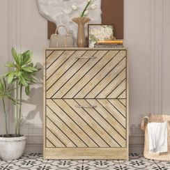 Home Wooden Entryway Shoe Cabinet