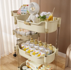 5Pcs Mobile Storage Cart
